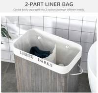 Homcom 100L Laundry Basket With Flip Lid String Handles