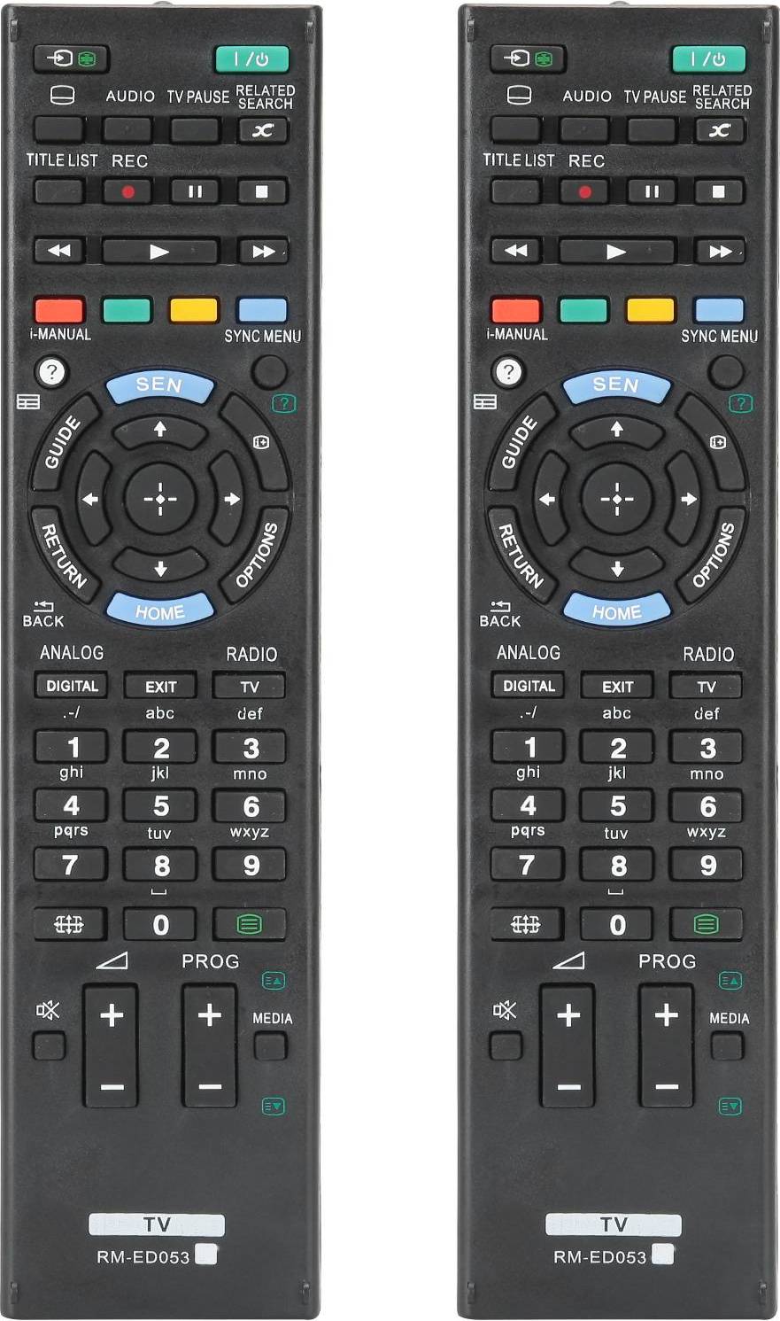 Tv control 2pcs MultiFunctional TV Remote Control