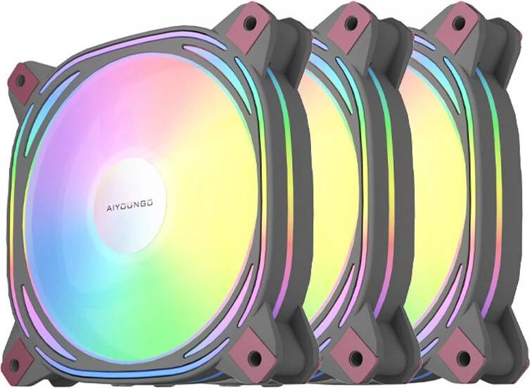Aigo Z12 Computer Case Fan Reverse 120mm RGB