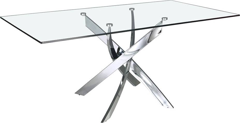 Cerda Angel Rectangular Tempered Glass Dining Table