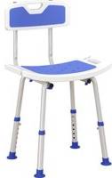Homcom Height Adjustable Shower Chair Blue