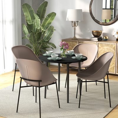 Round folding tables Homcom 35 Inch Round Folding Dining Table