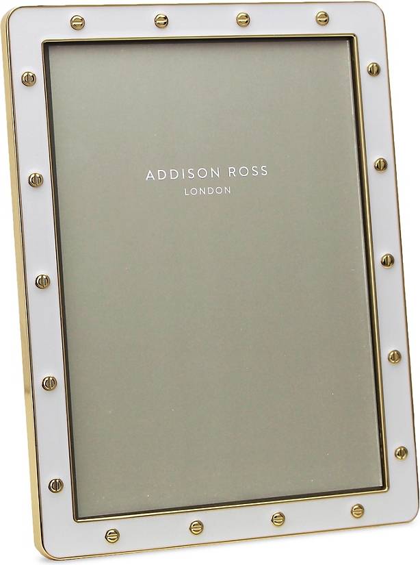 Addison Ross White Enamel & Gold Locket Photo Frame