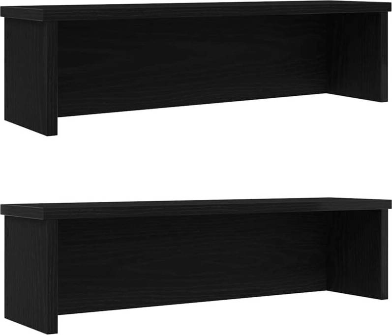 vidaXL Kitchen Racks Stackable Black 60x15x16 cm Wall Shelf
