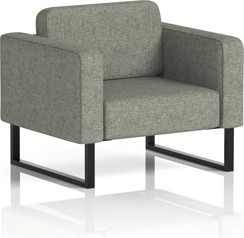 Dynamic Brixworth With Black Legs In Rivet Fabric Armchair