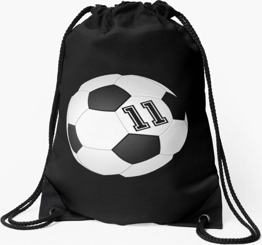 Drawstring Bag Football Player Jersey - Back Number