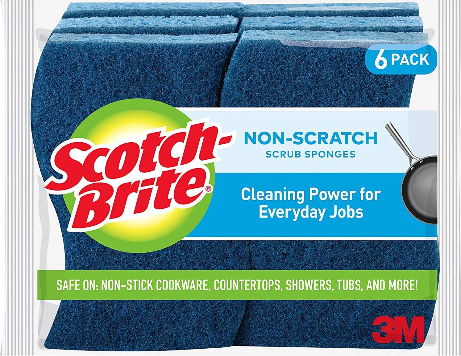 Zero Scratch Scrub Sponge 6 Pcs