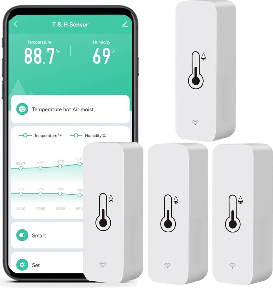 Smart hygrometer WiFi Humidity Temperature Monitor Smart Hygrometer Thermometer