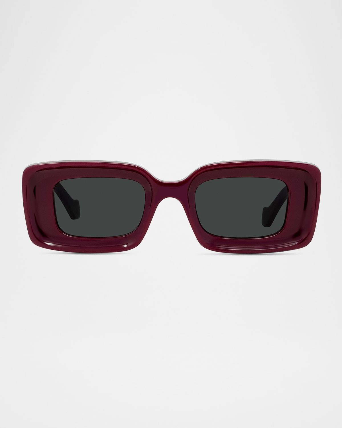 Loewe Anagram Rectangular Sunglasses - Red/Grey