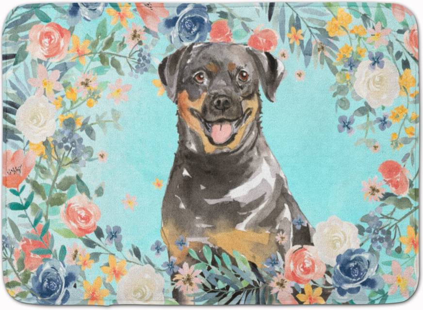 Rottweiler Caroline's Treasures Rottweiler Machine Memory Foam Mat
