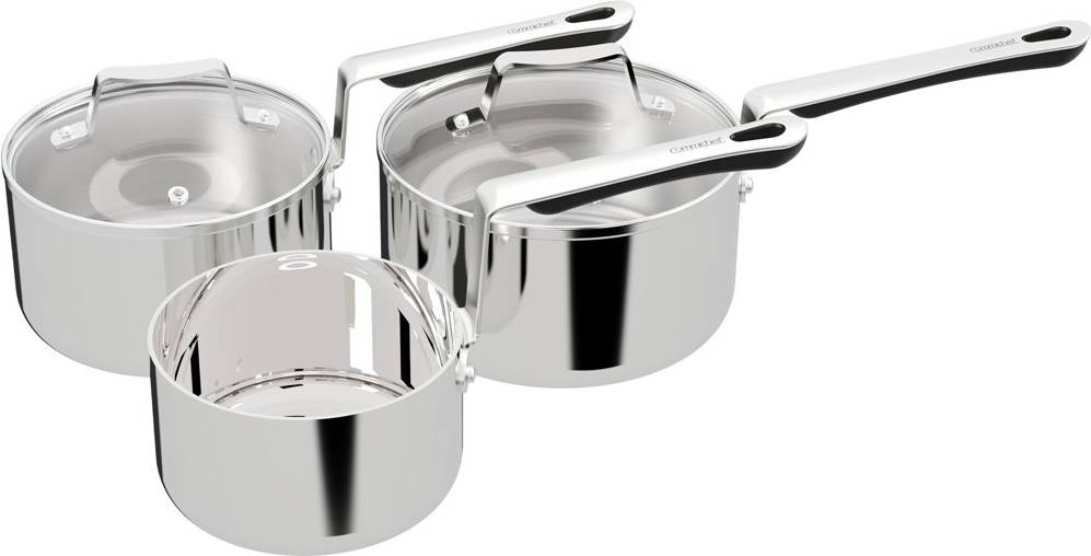 Grunwerg Commichef 3-Piece Silver Cookware Set