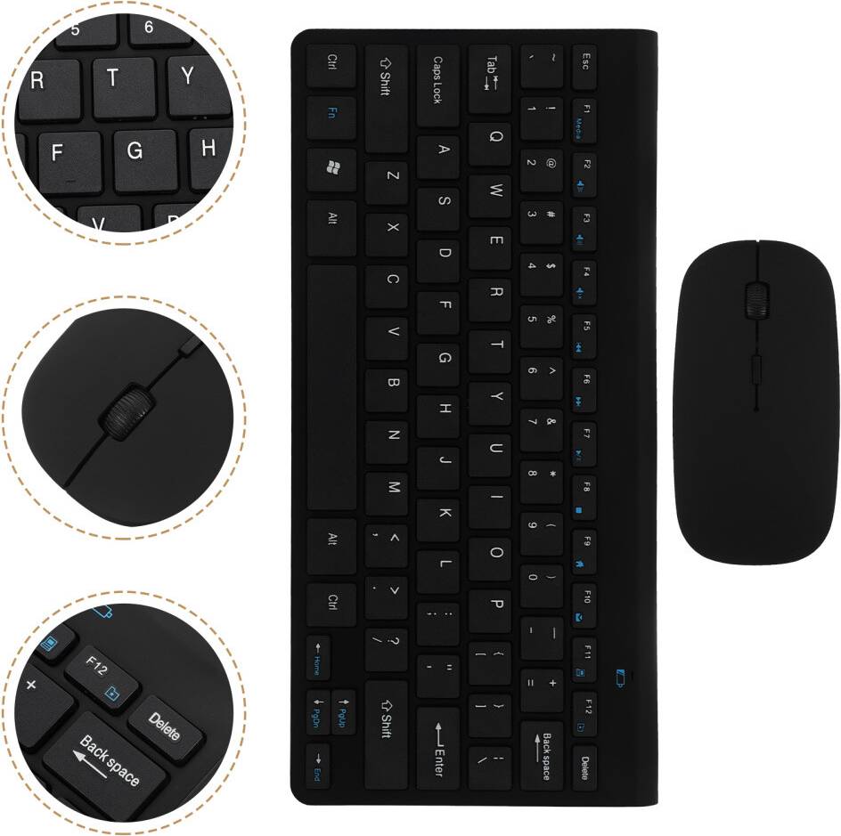 Inoomp 2.4GHz Slim Wireless Keyboard And Mouse Combo Set