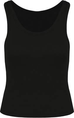 Native Ribbed Tank Top - Black