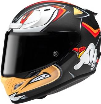 HJC Rpha 12 Shadow The Hedgehog Full Face Motorcycle Helmet - Red