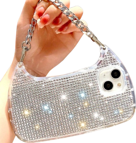 Shein Rhinestone Decor Bag Design Phone Case Compatible With IPhone IPhone IPhone Pro Max