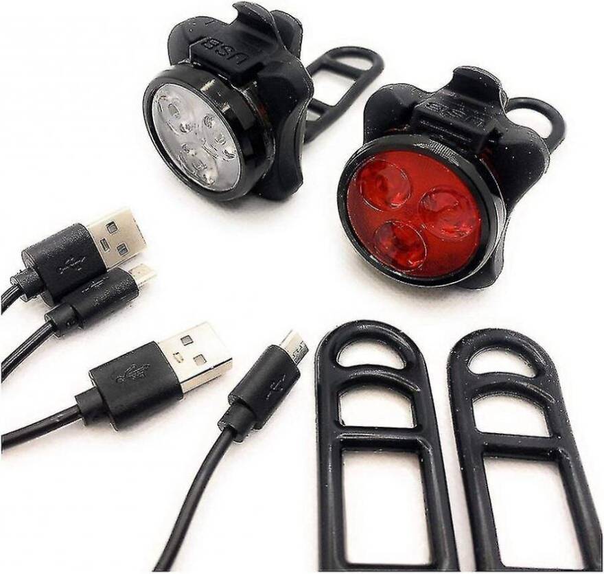 HKHBJS Rechargeable Led Bike Light Set