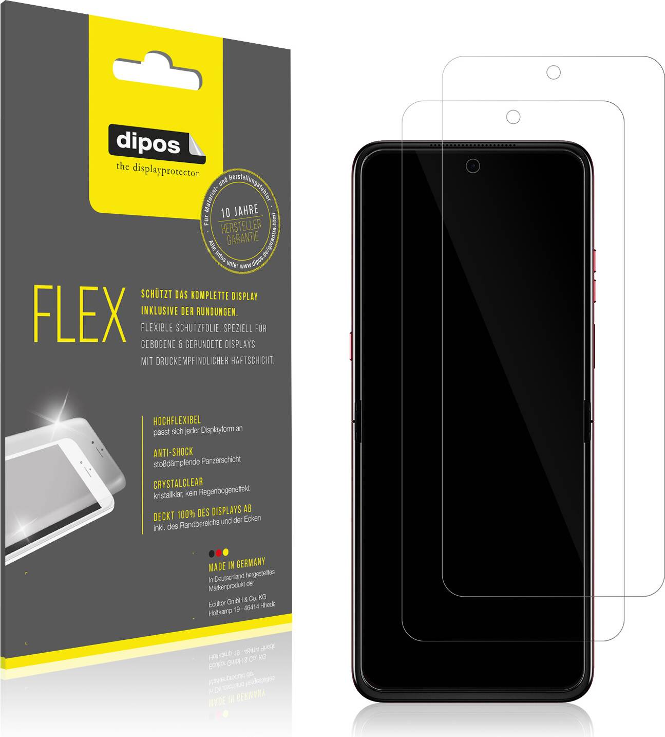 Motorola razr 60 ultra Dipos 2x Screen Protector for Motorola Razr 60 Ultra