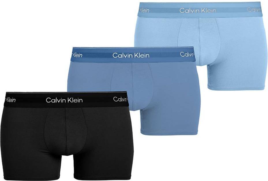 Calvin Klein Low Rise Trunk 3 Pack Icon Cotton - Blue