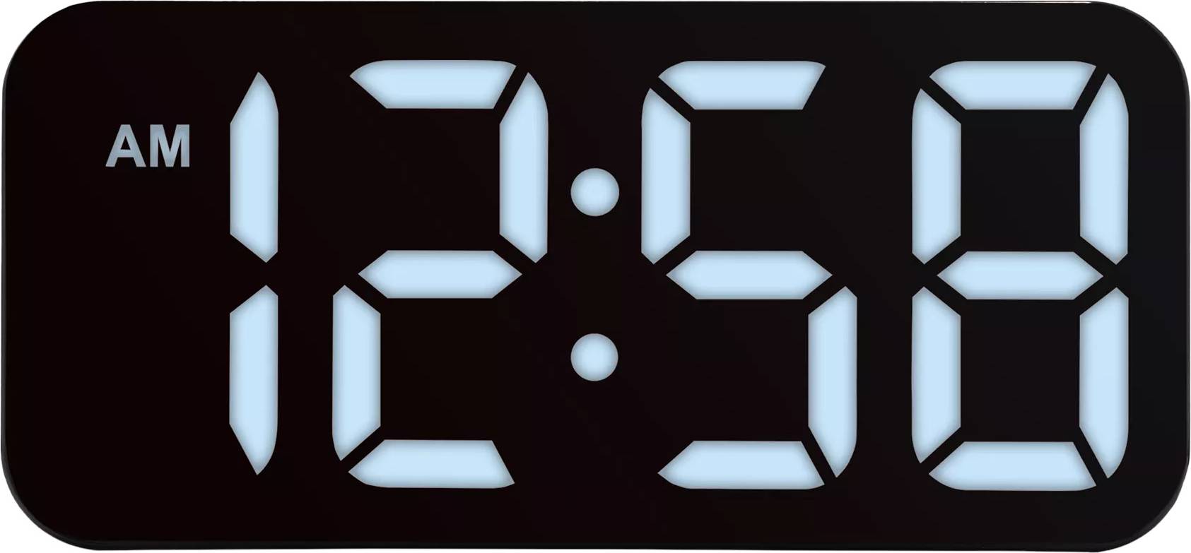 LED Multi Colour Changing Digital Alarm Clock Black