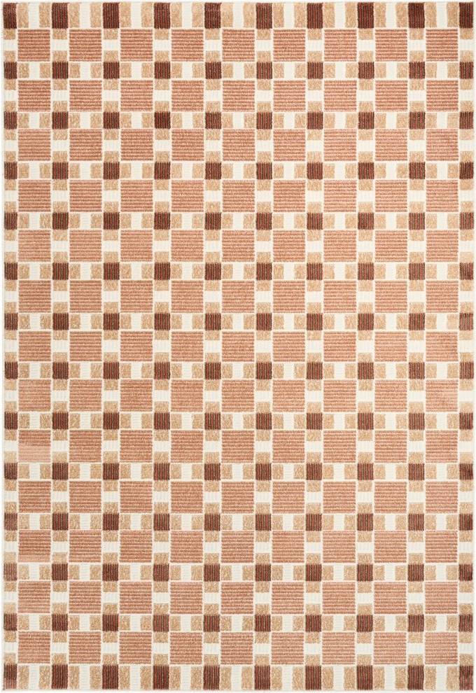 Nourison 5'x7' Contemporary Nordic Area Rug Rust