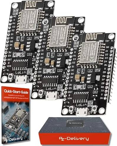 AZDelivery NodeMCU Lolin V3 Module ESP8266 ESP-12F WiFi Development Board