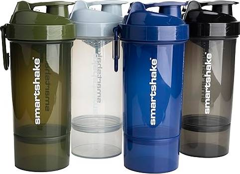 Protein shaker Smartshake O2GO 4er-Pack Protein Flasche 600 ml 20 oz Shaker 4Stk.