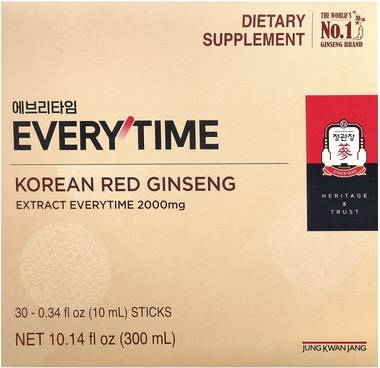 Extrait de Ginseng Rouge Coréen 10 mL 30 Units