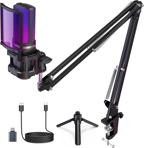 ZealSound Set Microfoni USB RGB Gaming
