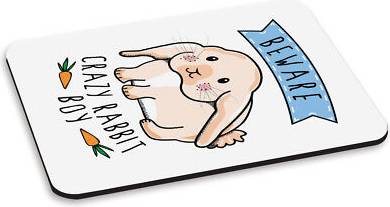 Gift Base Funny Bunny And PC Computer Mouse Mat Pad