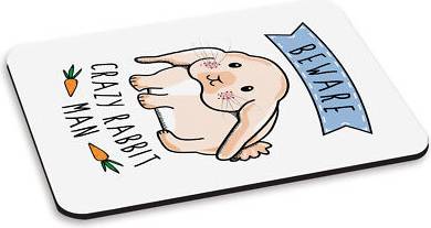 Gift Base Funny Bunny And PC Computer Mouse Mat Pad