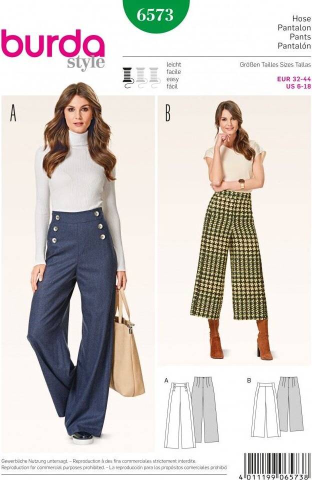 Burda Style Paper Sewing Pattern 6573