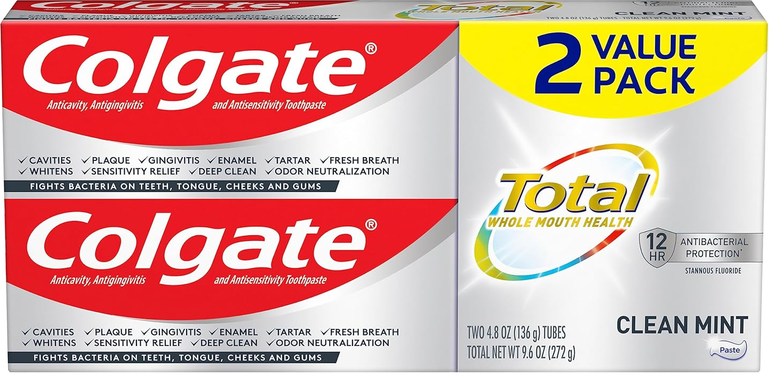 Colgate total Colgate Total Toothpaste Clean Mint 9.6 oz 2-pack