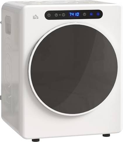 Compact tumble dryers Homcom Portable Vented Tumble Dryer Machine With Timer 4kg