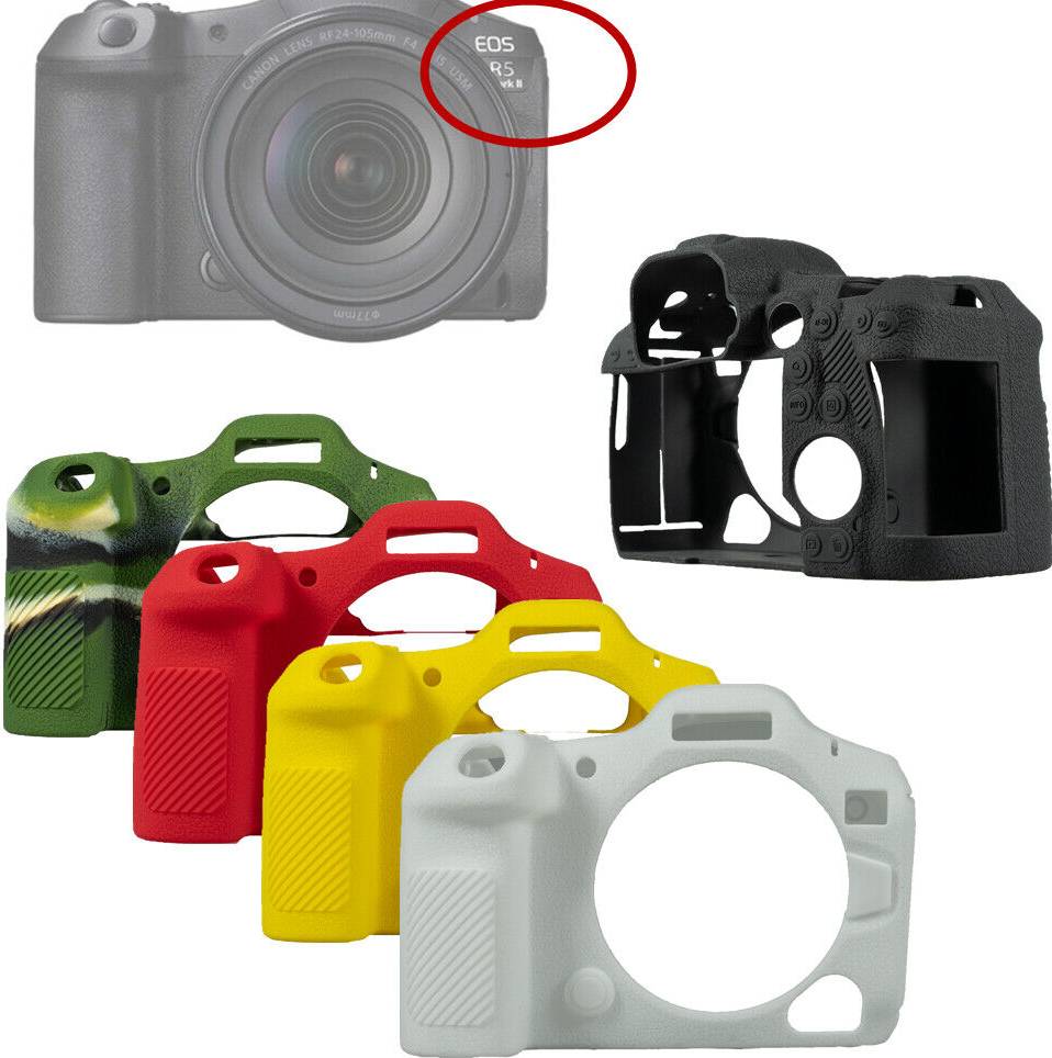 Canon eos r5 mark ii R5 II Rubber Silicone Case Cover Protector for Canon EOS R5 Mark II R5II Camera Black