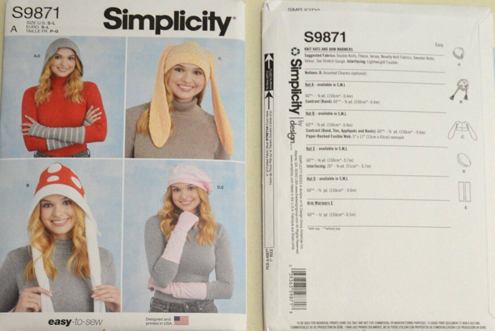 Simplicity Sewing Pattern 9871