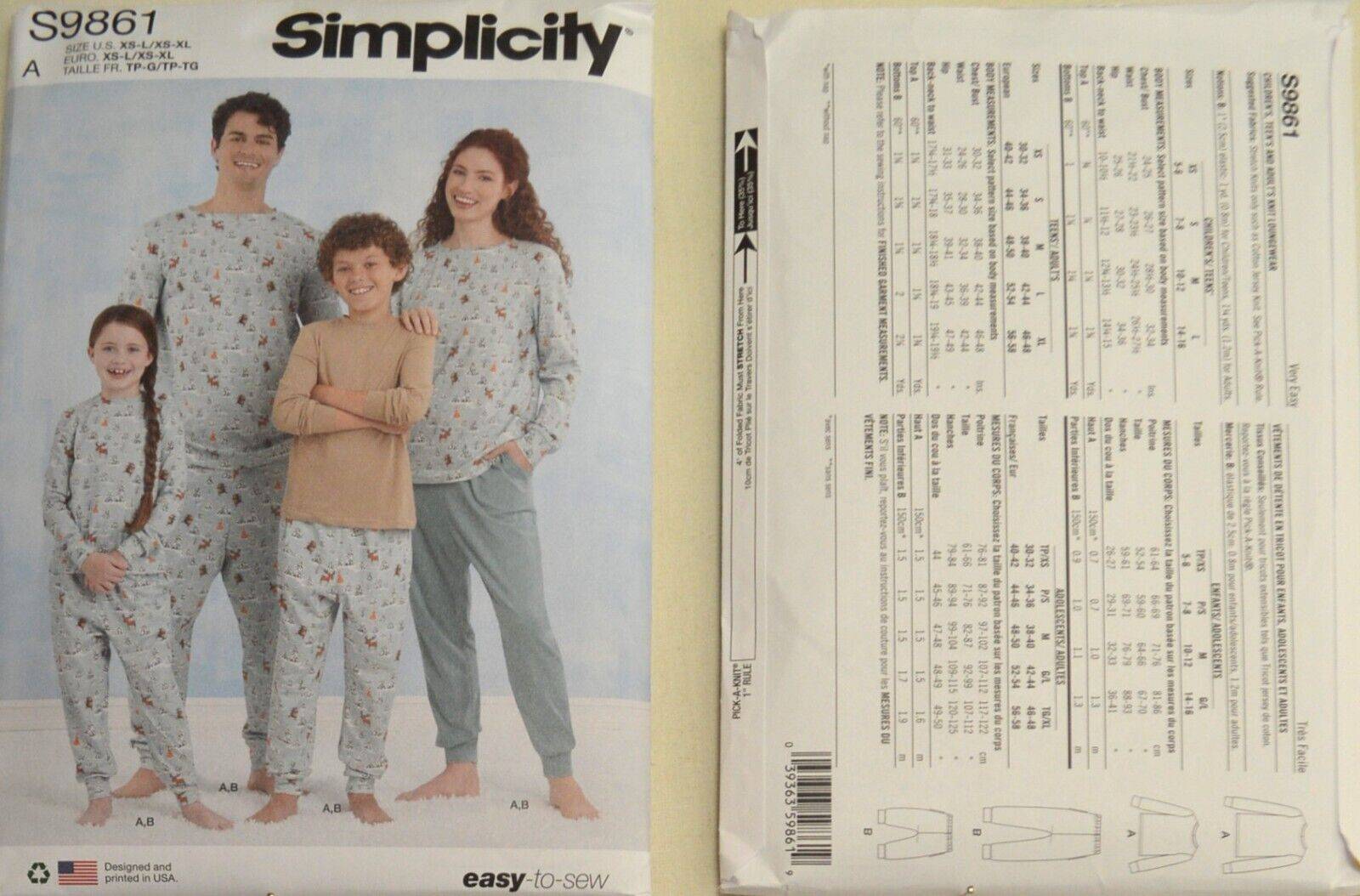 Simplicity Sewing Pattern 9861