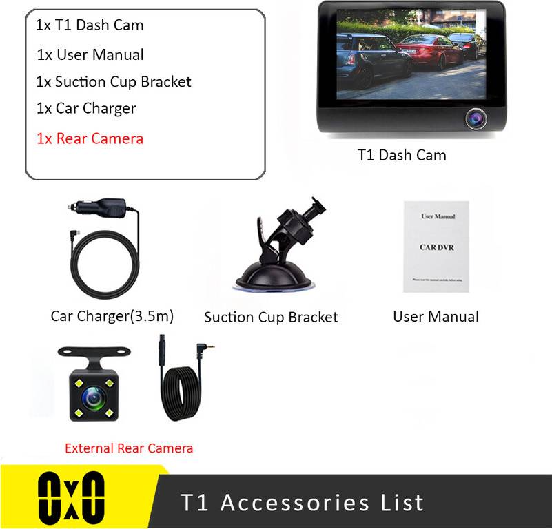 Dash Cam with Rear Camera