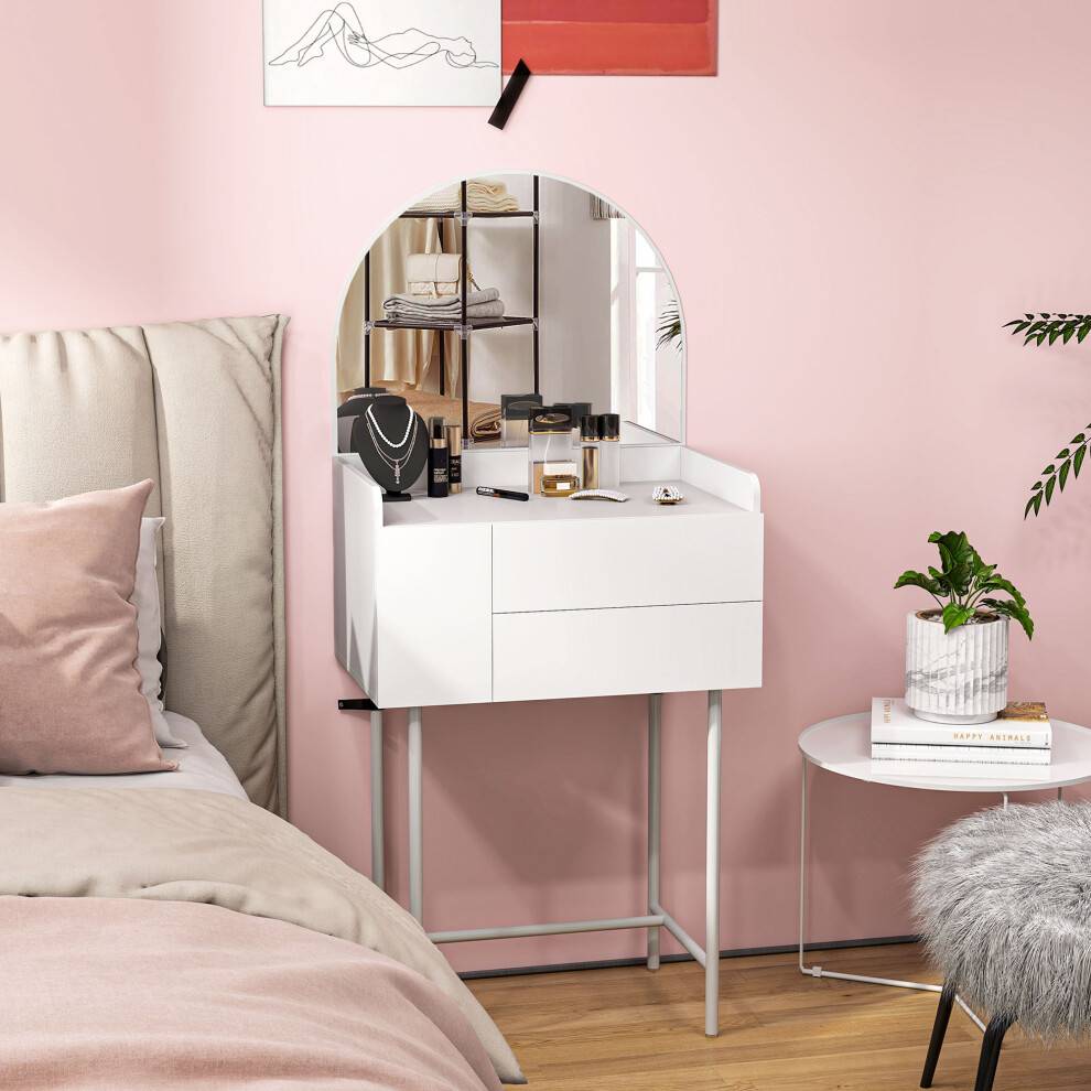 Homcom Makeup Vanity with Mirror Drawers Dressing Table