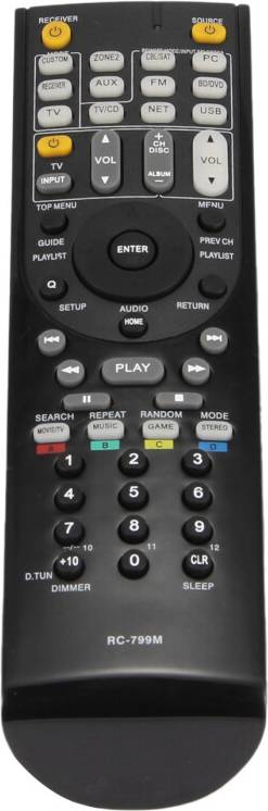 Typecat Télécommande pour Onkyo RC-799M HT-R391 HT-R558 HT-R590 HT-R591 HT-S5500 RC-834M RC-737M RC-812M RC-801M RC-803M
