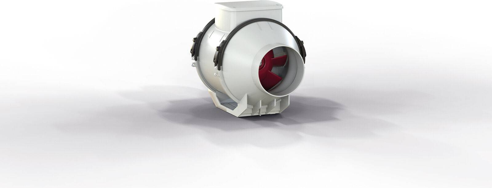 Vortice Lineo 100 Inline Extractor Fan, Grey