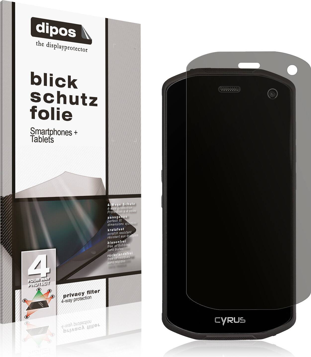Dipos Screen Protector for Cyrus CS28 Hipster Rev.2 Privacy Filter