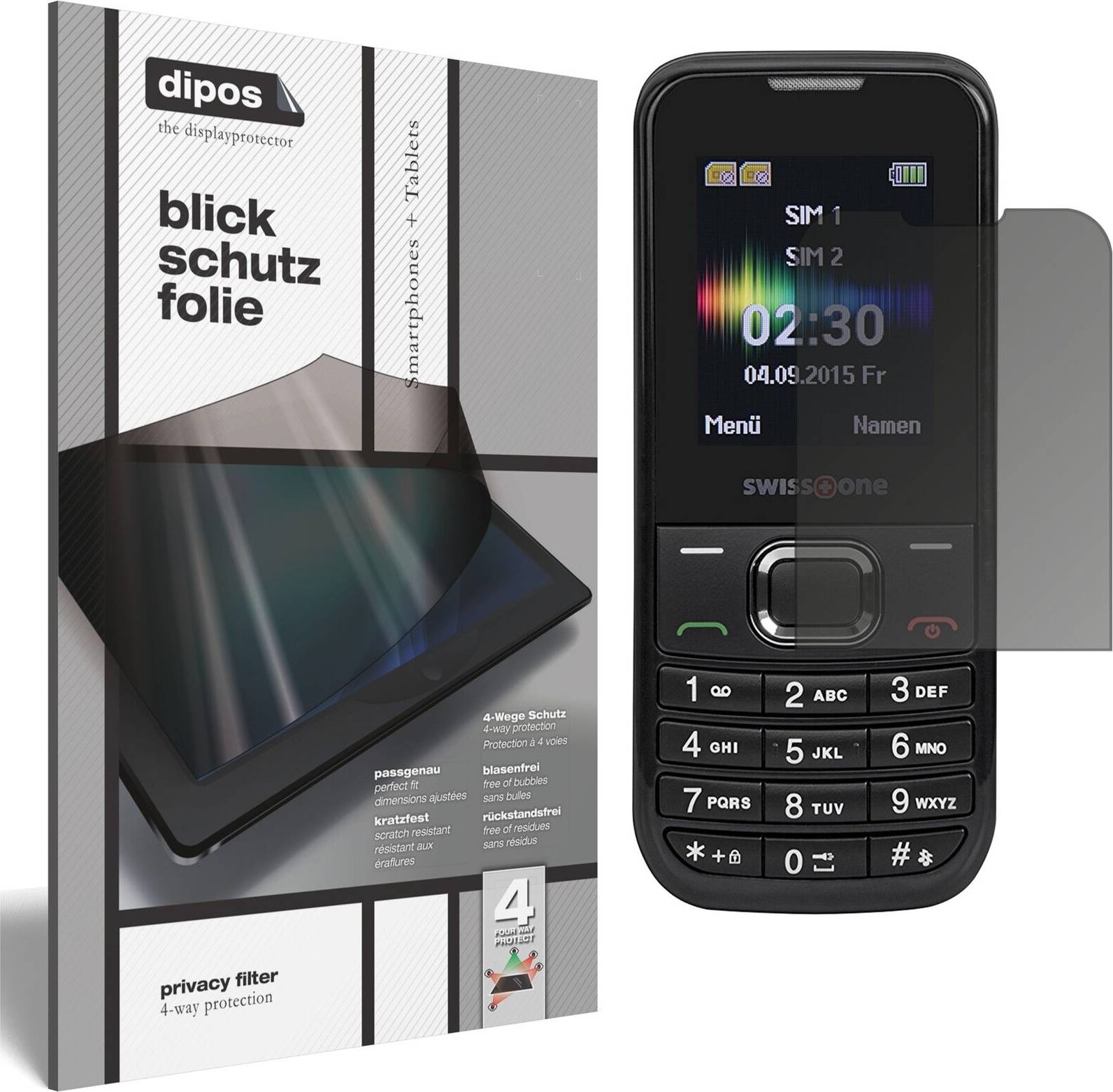 Dipos Screen Protector for Swisstone SC 230 Privacy Filter