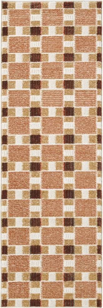 Nourison 2'x6' Contemporary Nordic Runner Rug Rust