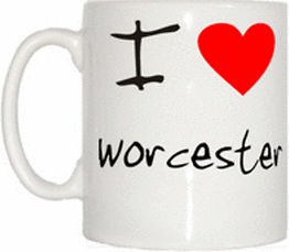 TeeTreeDesigns I Love Heart Worcester Cup & Mug