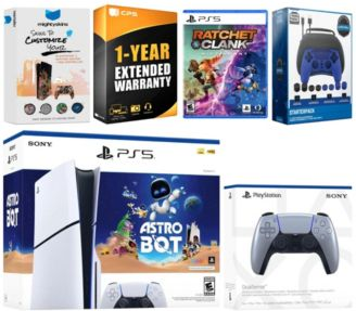 Ps5 pro bundle Sony PlayStation 5 Slim Disc Astro Bot Rachet and Clank Bundle