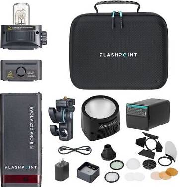 Flashpoint Evolv 200 Pro II TTL Pocket Flash with Round Head Pro Kit