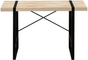 Compact computer desk SlickBlue Compact Computer with Sturdy Metal Frame Natural 23 Writing Desk