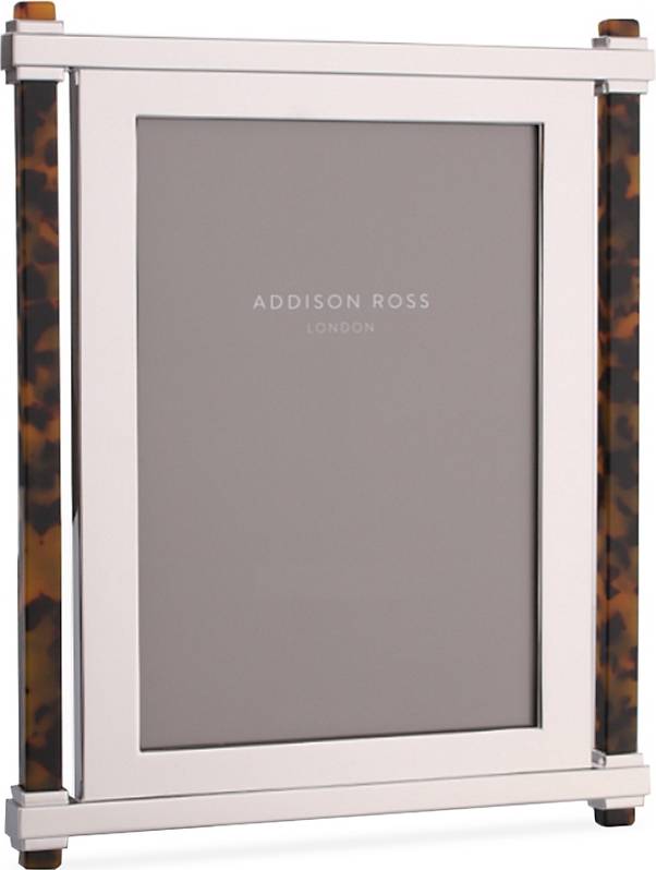 Addison Ross Tortoiseshell & Silver Pillar Photo Frame