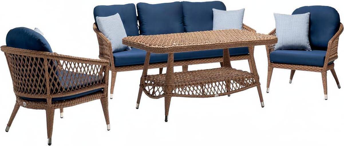 Lounge set balkon AEA Garten Rattanmöbel Terrasse Set 4tlg.