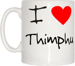 TeeTreeDesigns I Love Heart Thimphu Cup & Mug